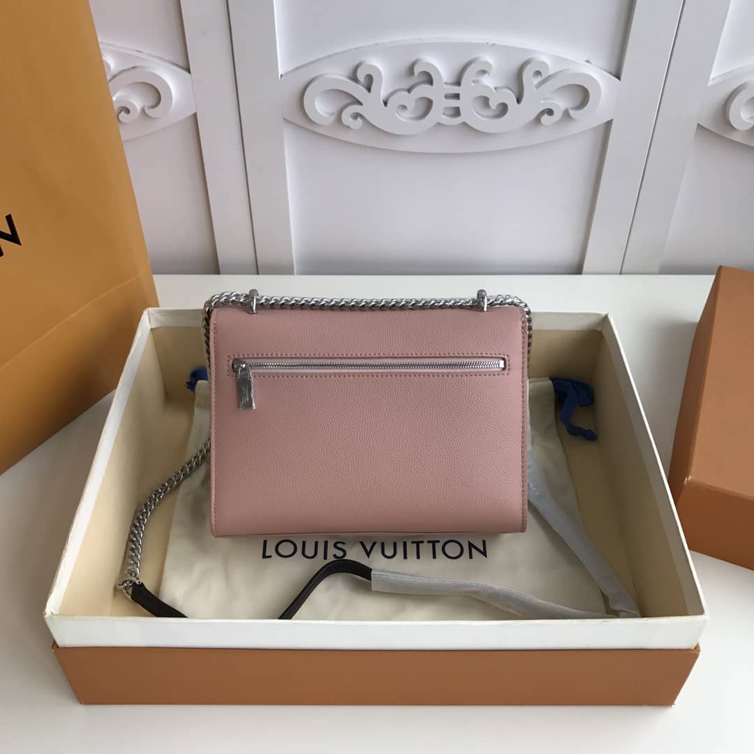Louis Vuitton MyLockMe BB Calf Chain Replica Shoulder Bag Pink White M51418