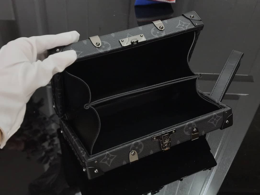 Louis Vuitton Trunk Monogram Eclipse Replica Bag Black M20249