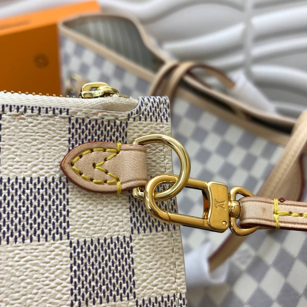Louis Vuitton Neverfull GM Damier Azur Tote Replica White N40990
