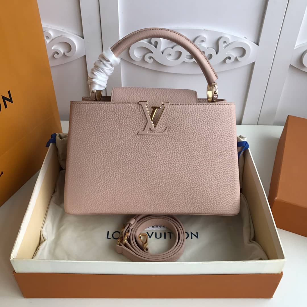 Louis Vuitton Capucines Taurillon Leather BB Bag Replica Pink M52451
