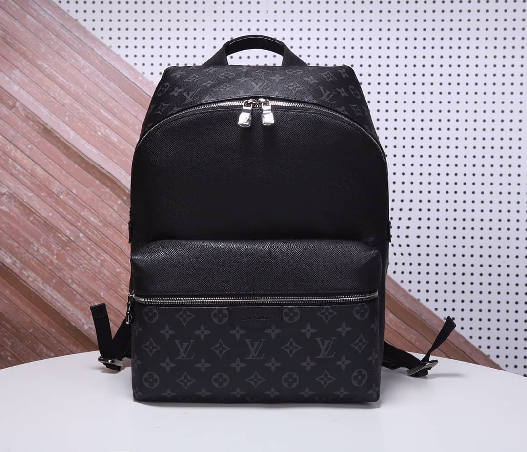 Louis Vuitton Discovery PM Leather Canvas Black M30230 Replica Backpack