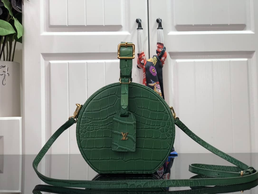 Louis Vuitton Petite Boite Chapeau Crocodilien Brillant Replica Bag Green N93597