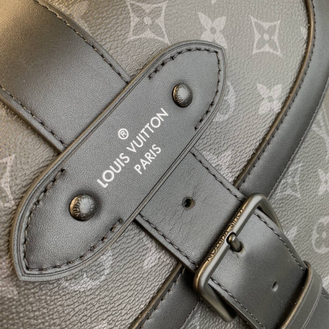 LV Backpack Replica Saumur Monogram Eclipse Canvas Black M45913