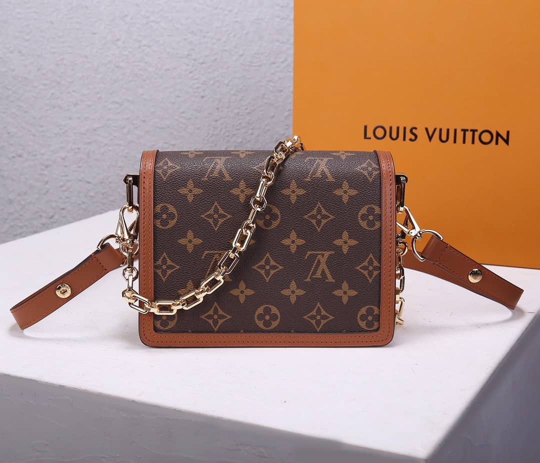 Louis Vuitton Dauphine Mini Monogram Replica Crossbody Bag Brown M44580