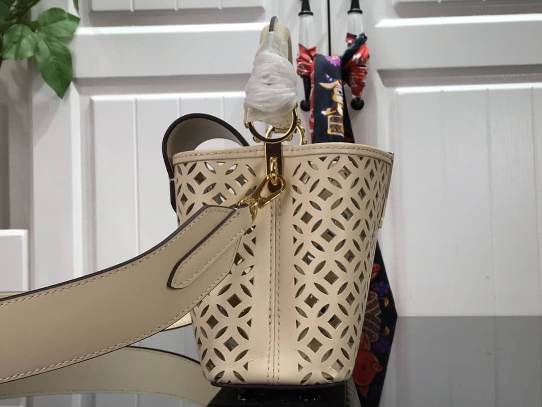 Louis Vuitton Capucines BB Cutout Leather Bag Replica Beige M57228