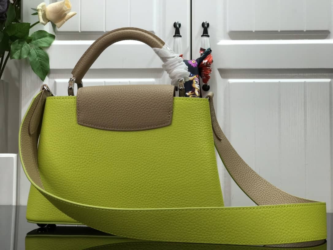 Louis Vuitton Capucines Mini Taurillon Leather Replica Bag Green M57520