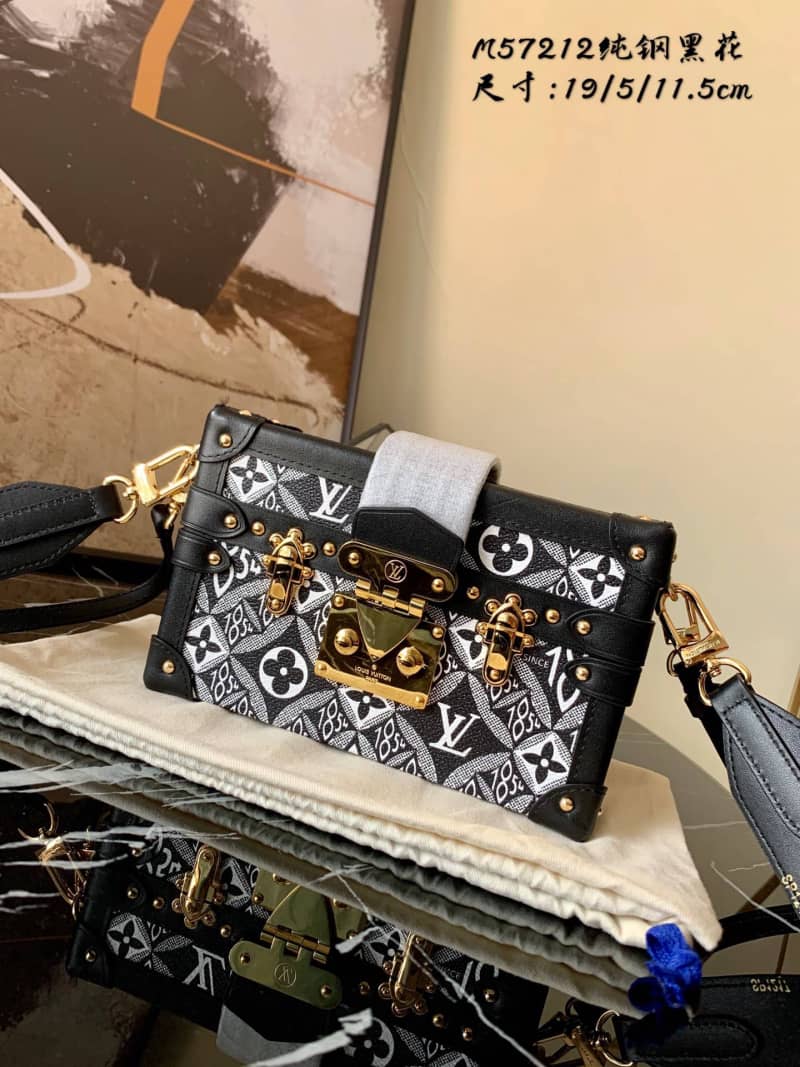 Louis Vuitton Since 1854 Petite Malle Replica Bag Black M57212