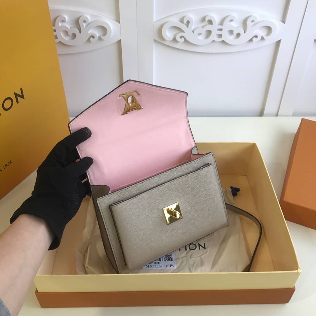 Louis Vuitton MyLockMe BB Calf Chain Replica  Shoulder Bag Apricot M51418