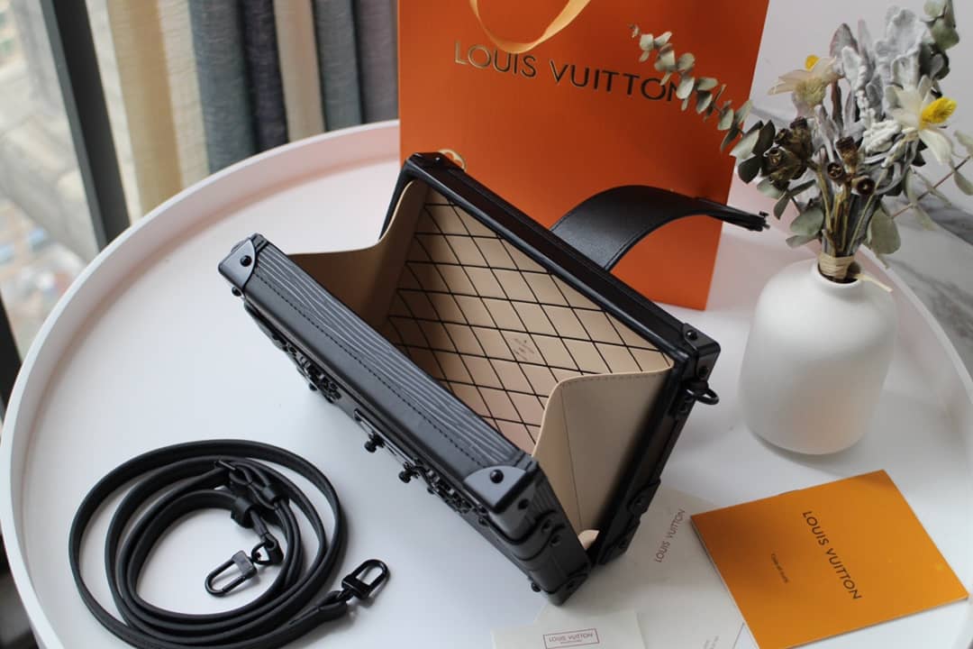 Louis Vuitton Petite Malle Monogram Canvas Replica Bag Black M40273