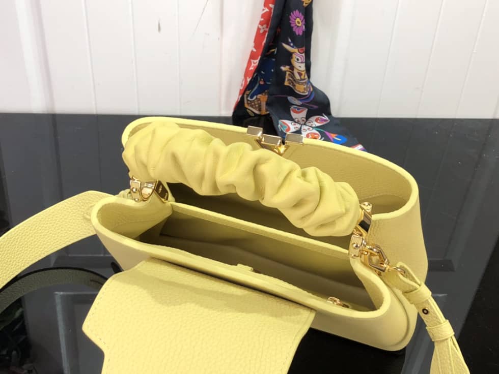 Louis Vuitton Capucines BB Taurillon Leather Bubble Yellow M58694 Replica Shoulder Bag