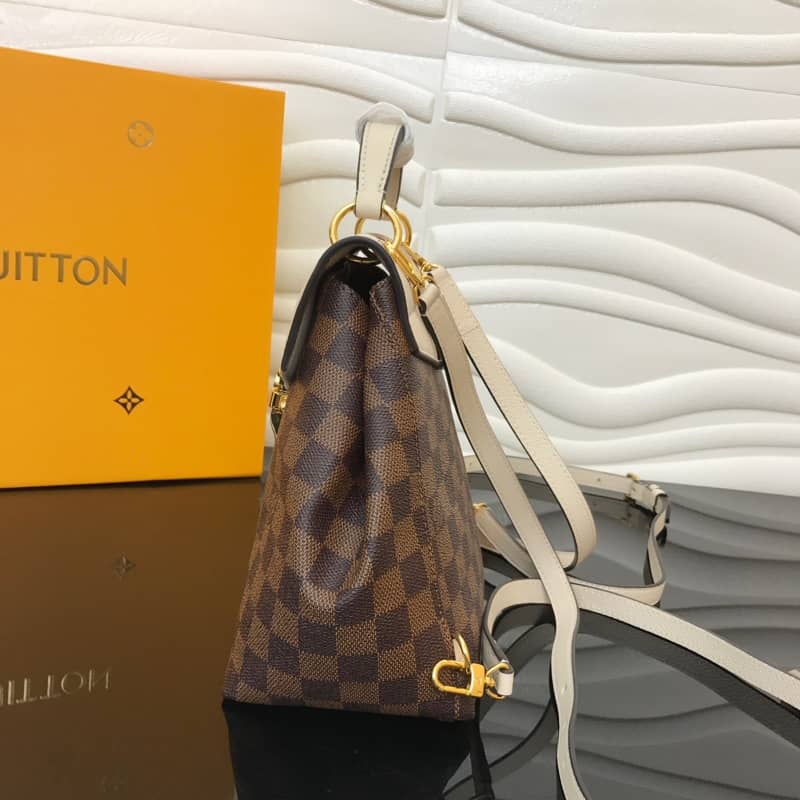 Louis Vuitton Damier Ebene Clapton Replica Backpack Beige N42262