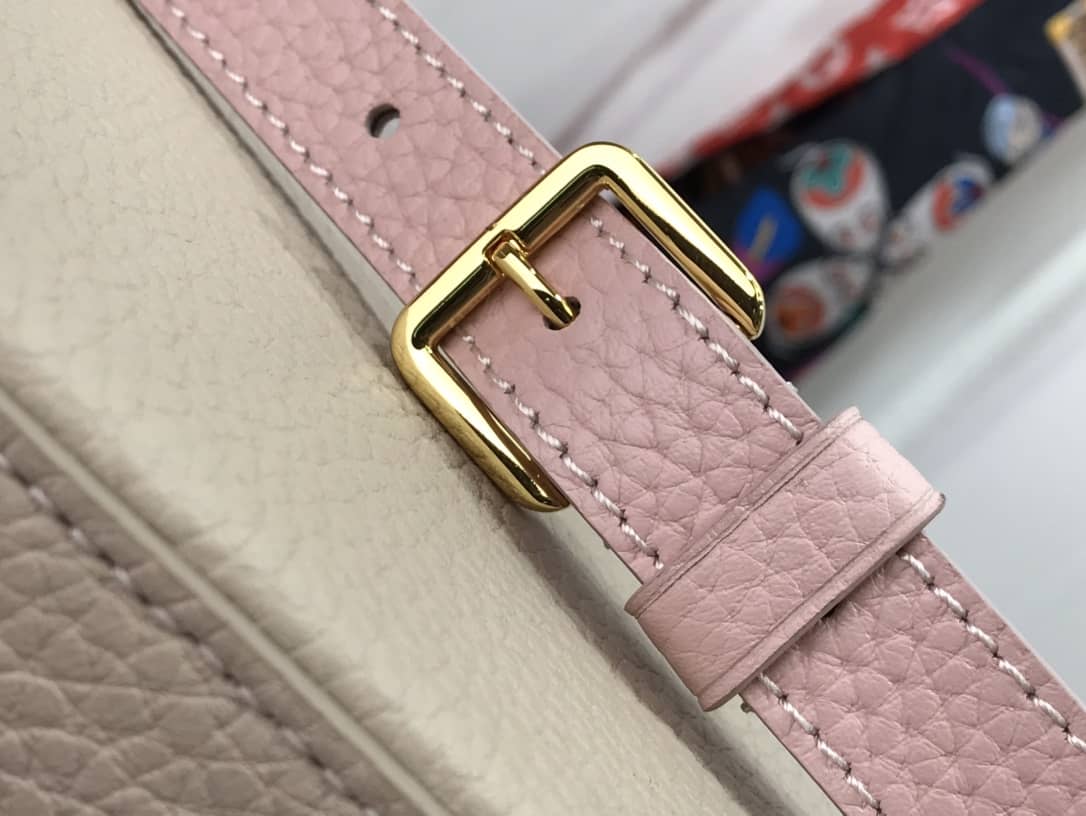 Louis Vuitton Capucines MM 2way Leather Replica Shoulder Bag Apricot M57523