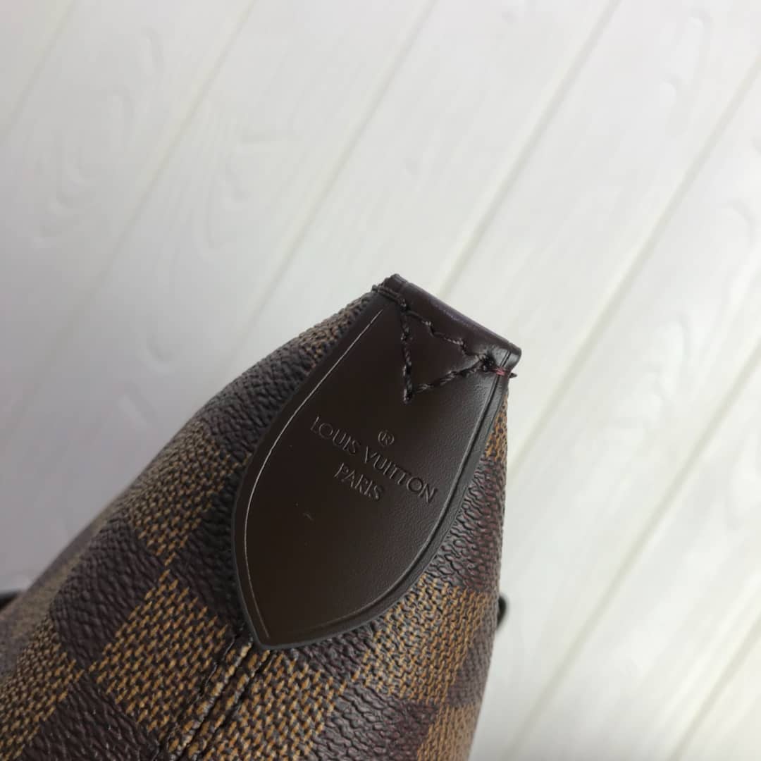 Louis Vuitton Damier Ebene Jena MM Semi Tote Replica Red M42267