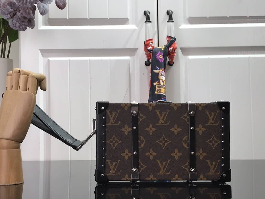 Louis Vuitton Trunk Monogram Eclipse Replica Bag Brown M20249