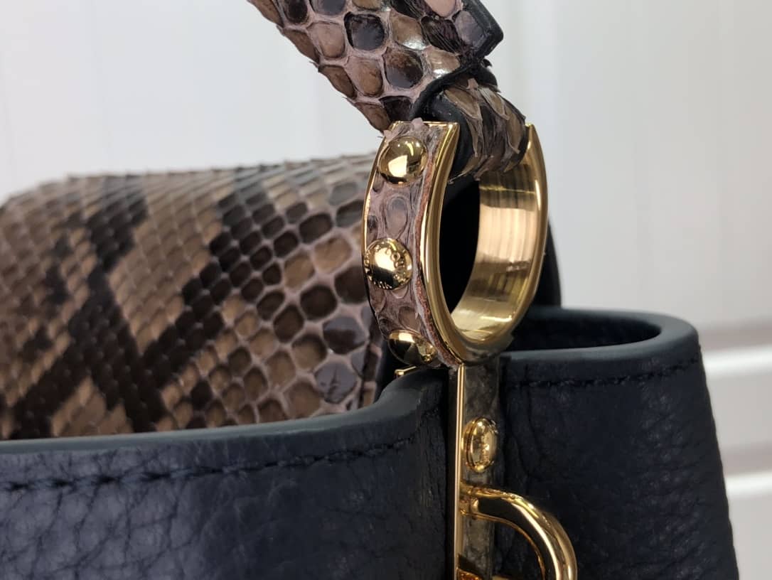 Louis Vuitton Capucines Embroidery Replica Bag Blue M48865