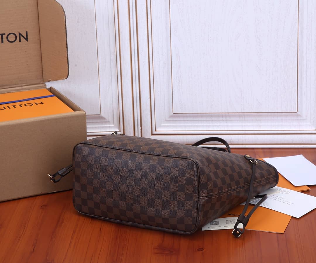 Louis Vuitton Neverfull MM Damier Ebene Tote Replica Red N41358