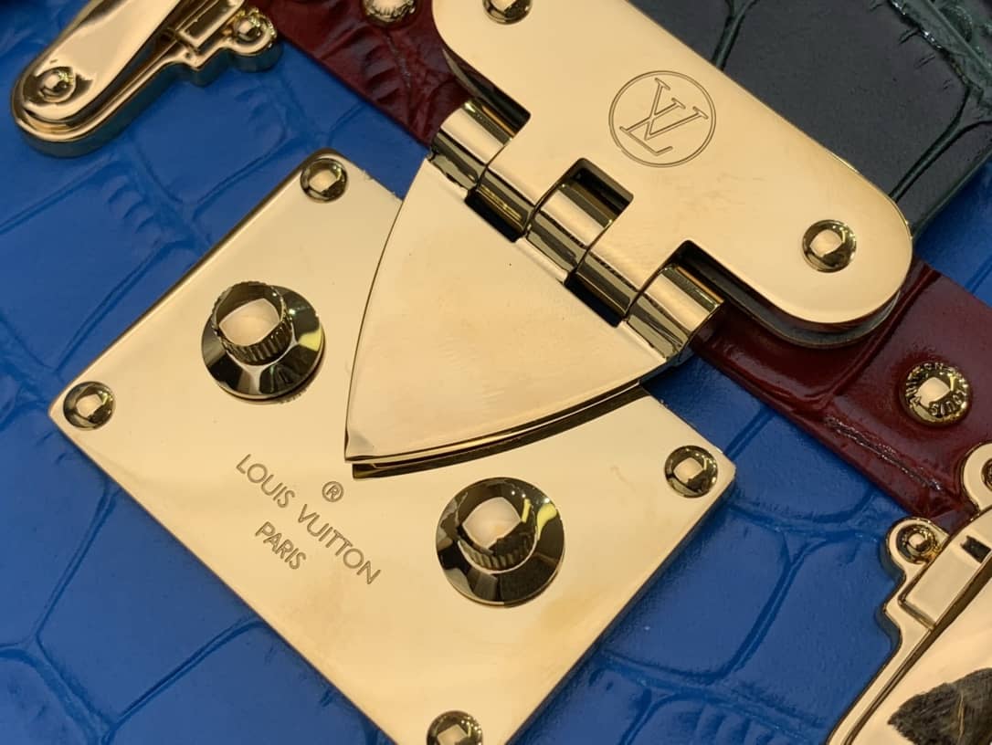 Louis Vuitton Petite Malle Monogram Canvas Replica Bag Blue M40273