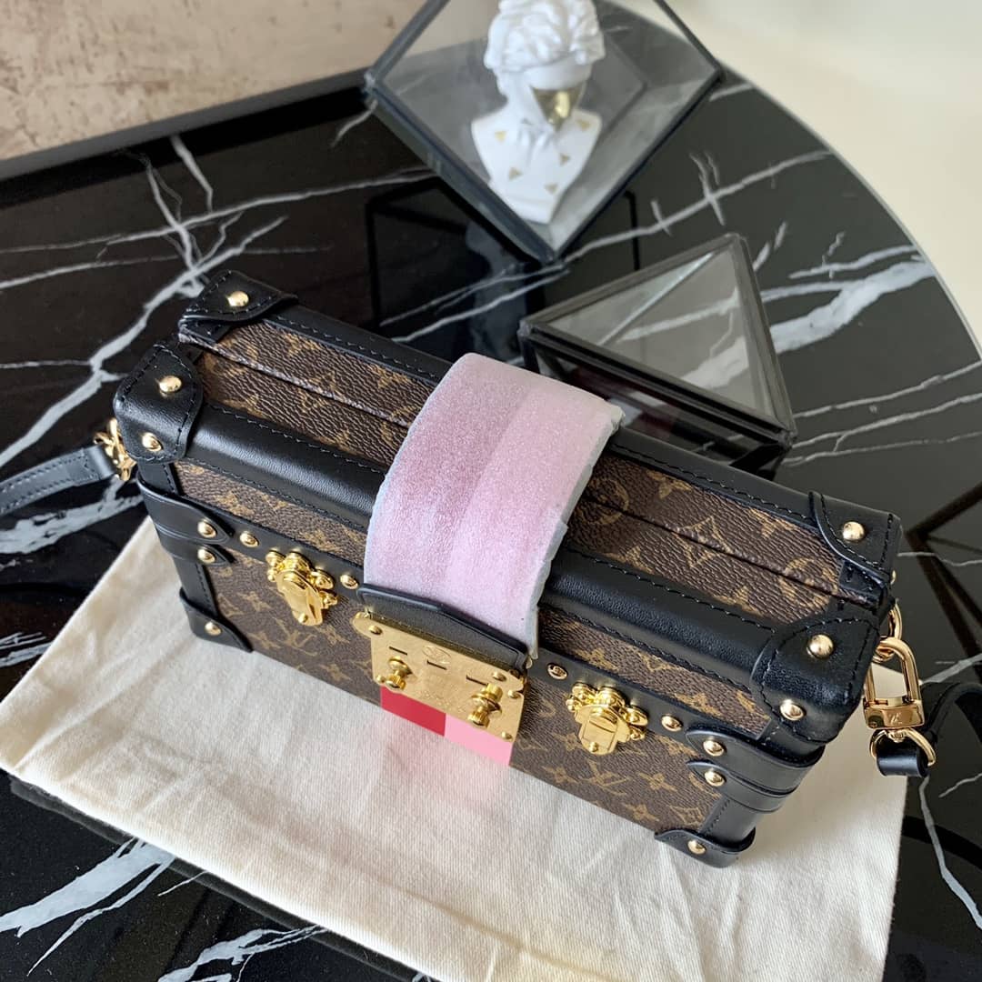 Louis Vuitton Petite Malle Monogram Canvas Replica Bag Brown M40273