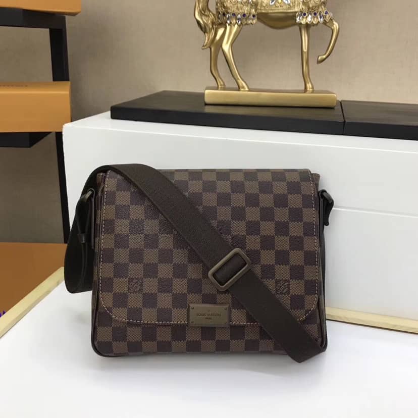 Louis Vuitton Damier Ebene Macassar Replica Shoulder Bag M41213