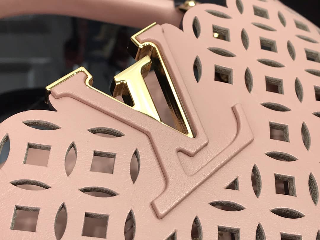 Louis Vuitton Capucines BB Cutout Leather Bag Replica Pink M57228
