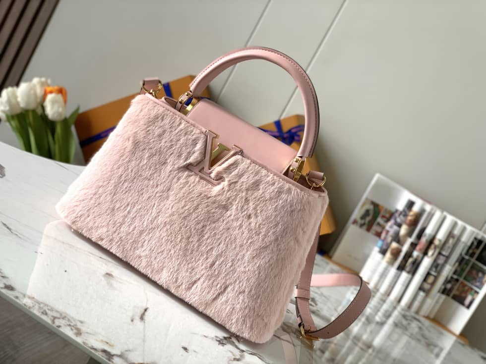 Louis Vuitton Capucines MM 2way Hand Pink M42258 Replica Crossbody Bag