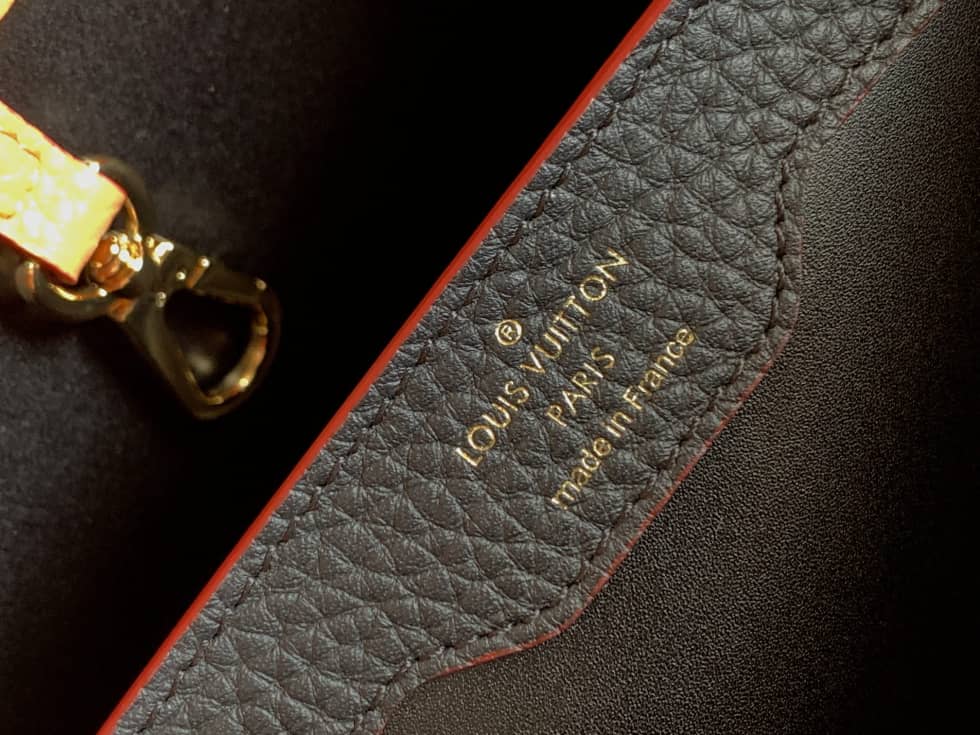 Louis Vuitton Capucines MM Black And Orange M58610 Replica Crossbody Bag