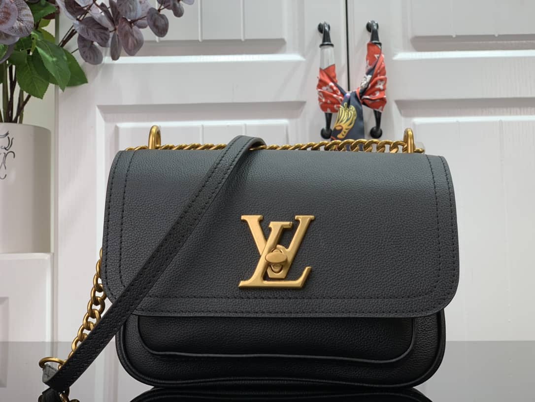 Louis Vuitton Lockme Chain PM Replica Handbag Black M57073