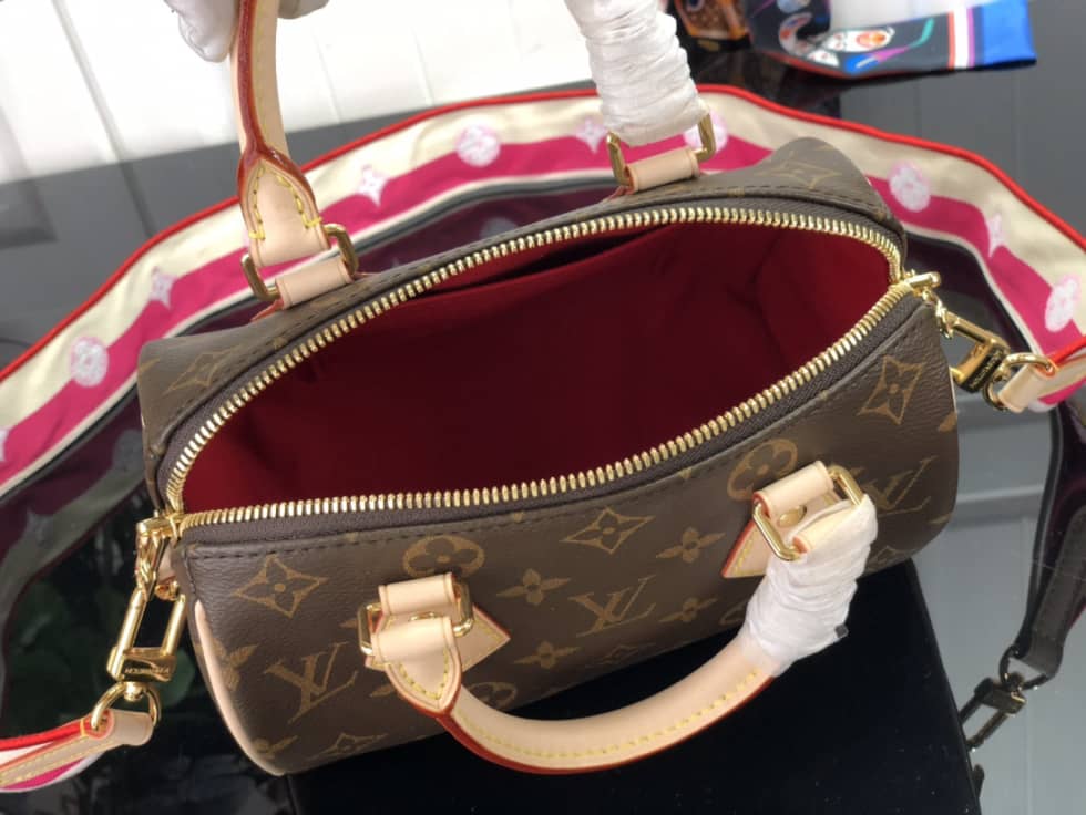 Louis Vuitton Crossbody Dupe Monogram Canvas Speedy 20 Red M45957