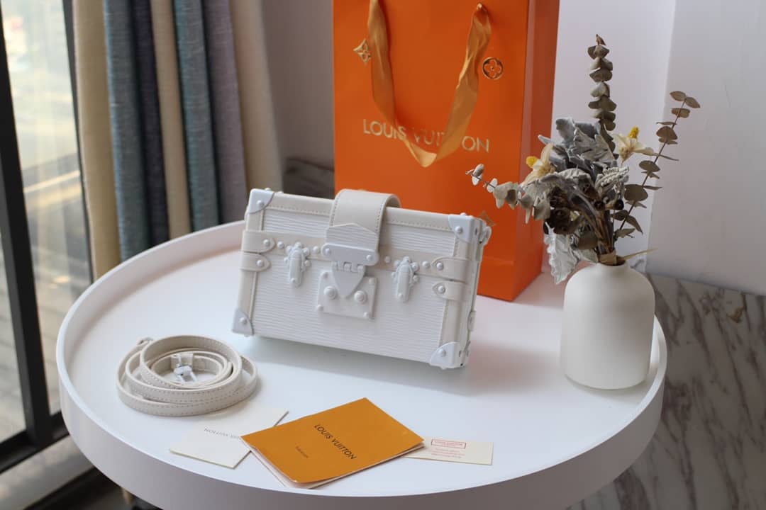 Louis Vuitton Petite Malle Monogram Canvas Replica Bag White M40273