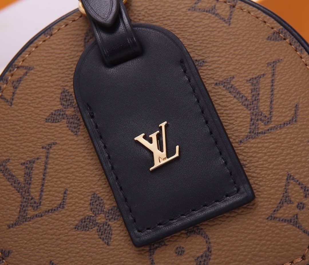 Louis Vuitton Monogram Reverse Mini Boite Chapeau Replica Shoulder Bag Brown M68276