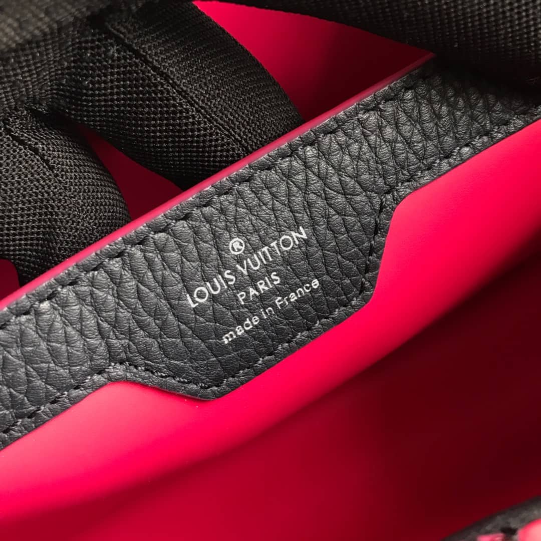 Louis Vuitton Capucines Taurillon Leather PM Tote Replica Black M42245