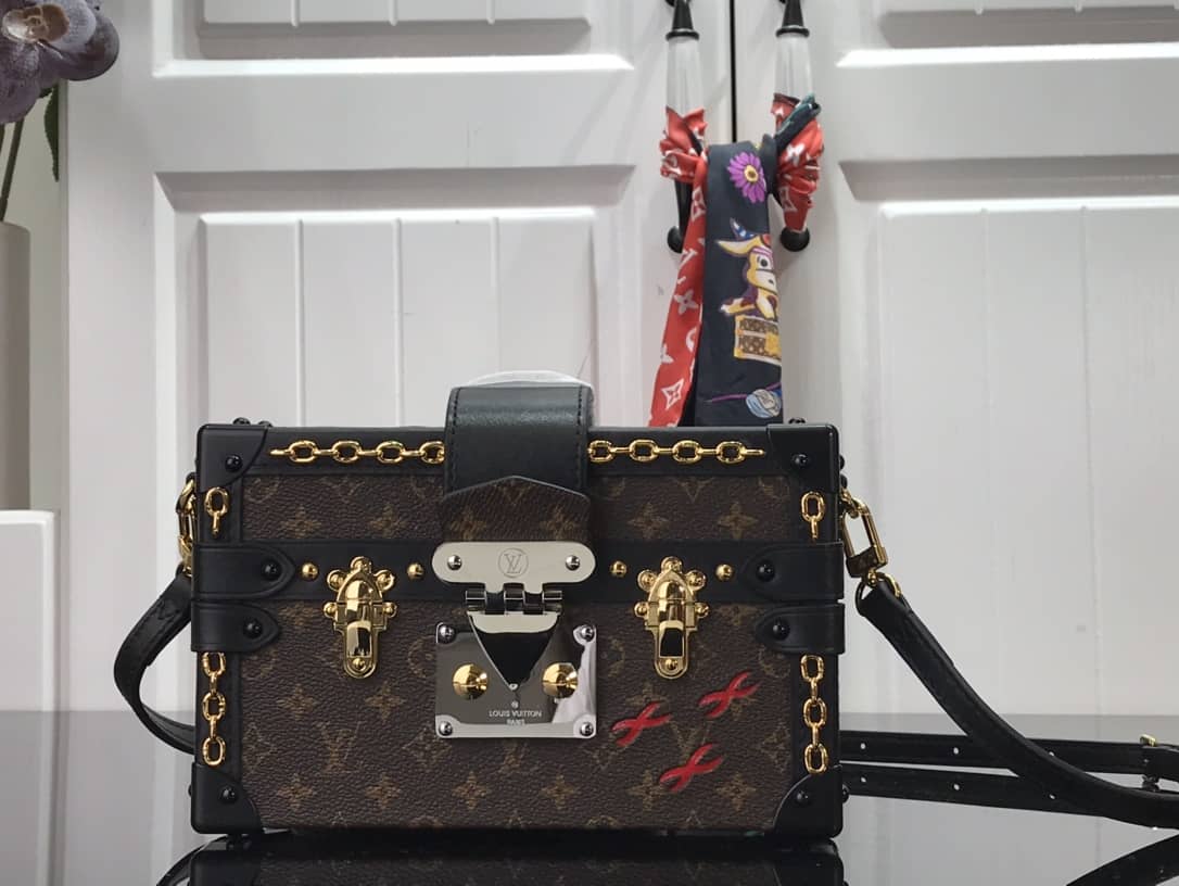 Louis Vuitton Petite Malle Monogram Canvas Replica Bag M45554