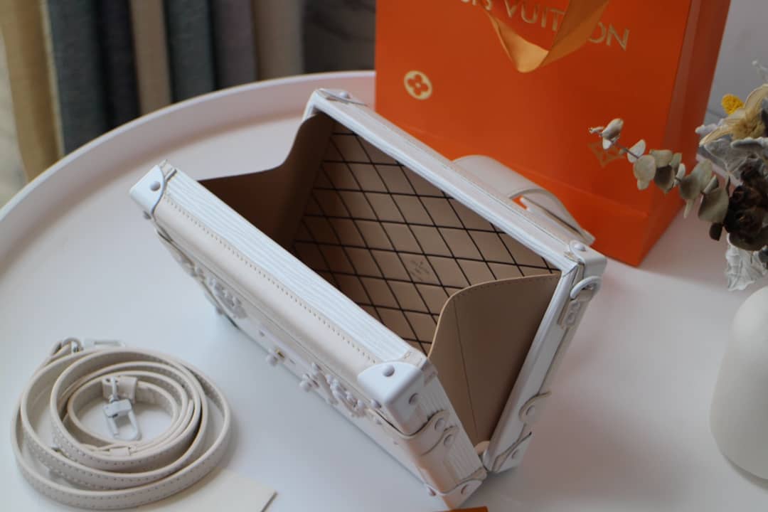 Louis Vuitton Petite Malle Monogram Canvas Replica Bag White M40273