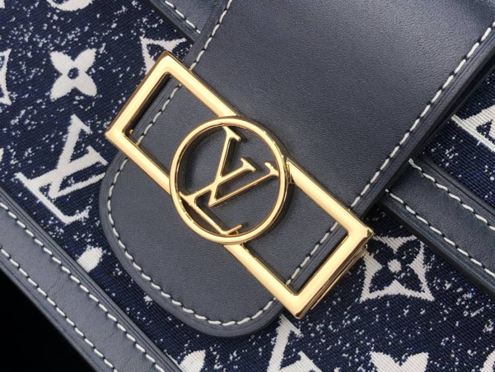 Louis Vuitton Dauphine MM Denim Leather M59631 Replica Shoulder Bag