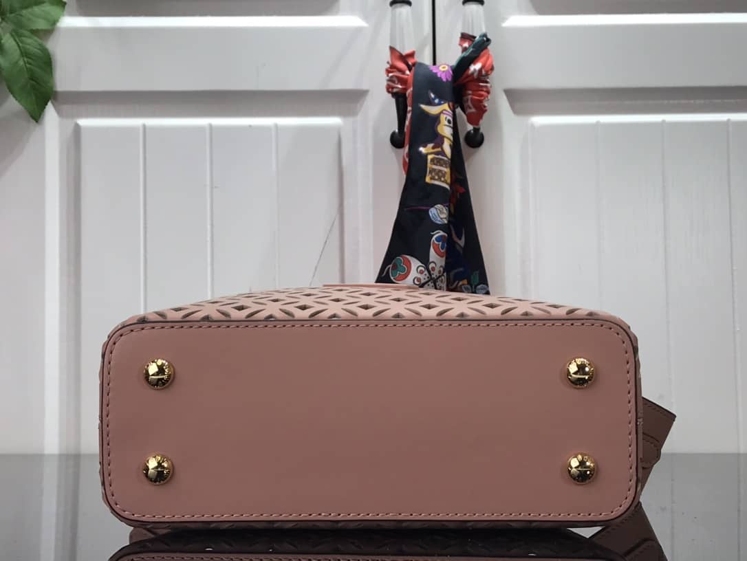 Louis Vuitton Capucines BB Cutout Leather Bag Replica Pink M57228