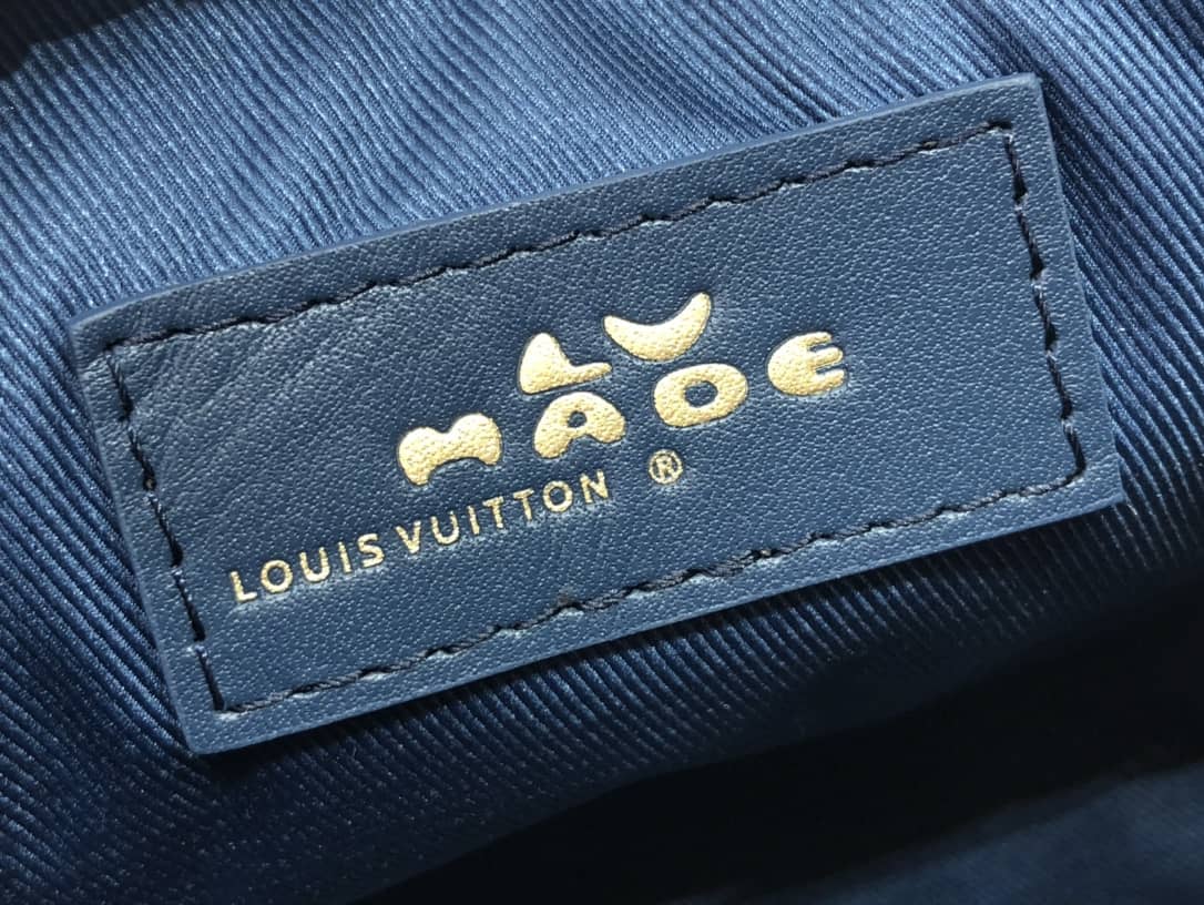 Louis Vuitton x Nigo Keepall XS Leather Monogram Denim Bag Replica Blue M81011