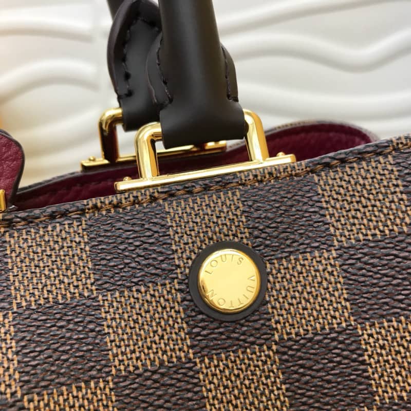 Louis Vuitton Damier Ebene Canvas Brittany Bag Replica Red M41674