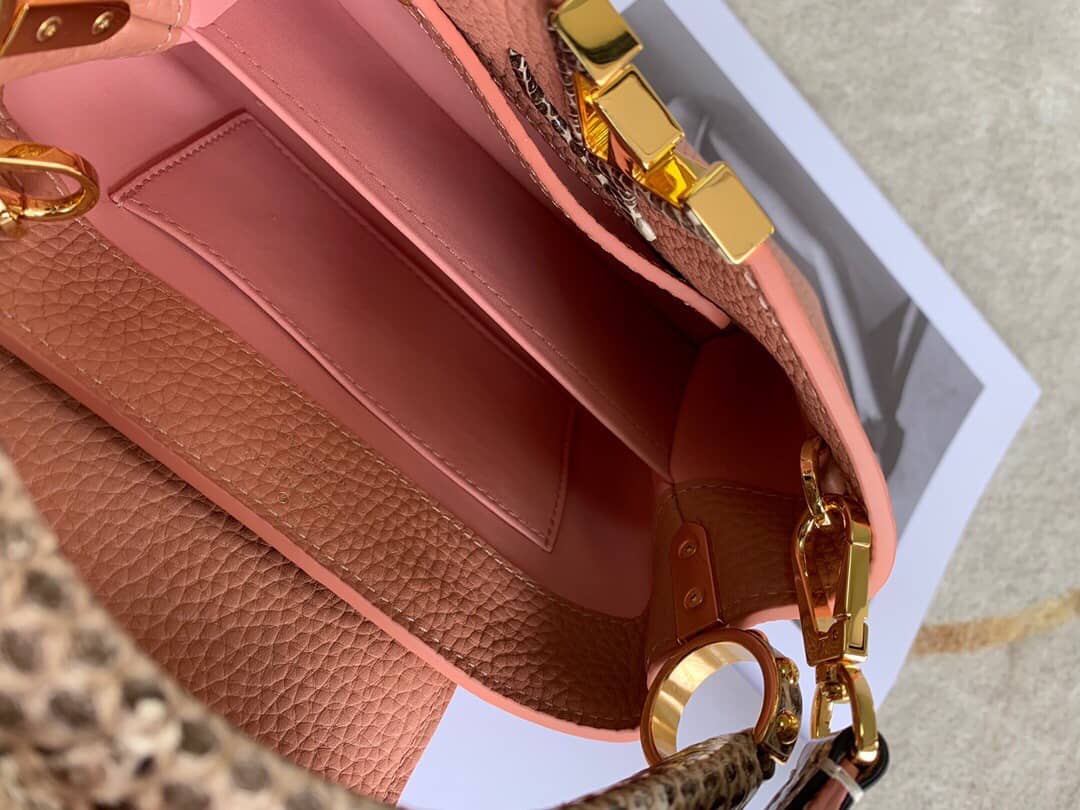 Louis Vuitton Capucines Mini Replica Bag Pink M55921