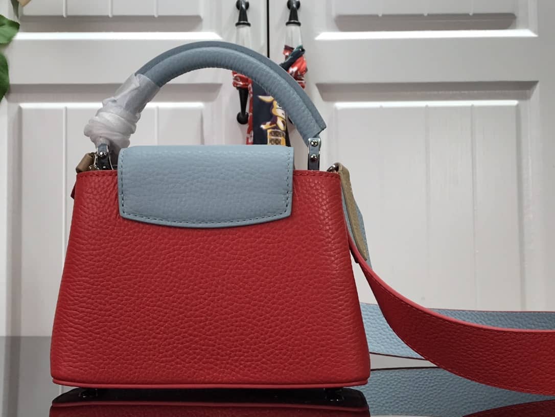 Louis Vuitton Capucines Mini Taurillon Leather Replica Bag Red M57520