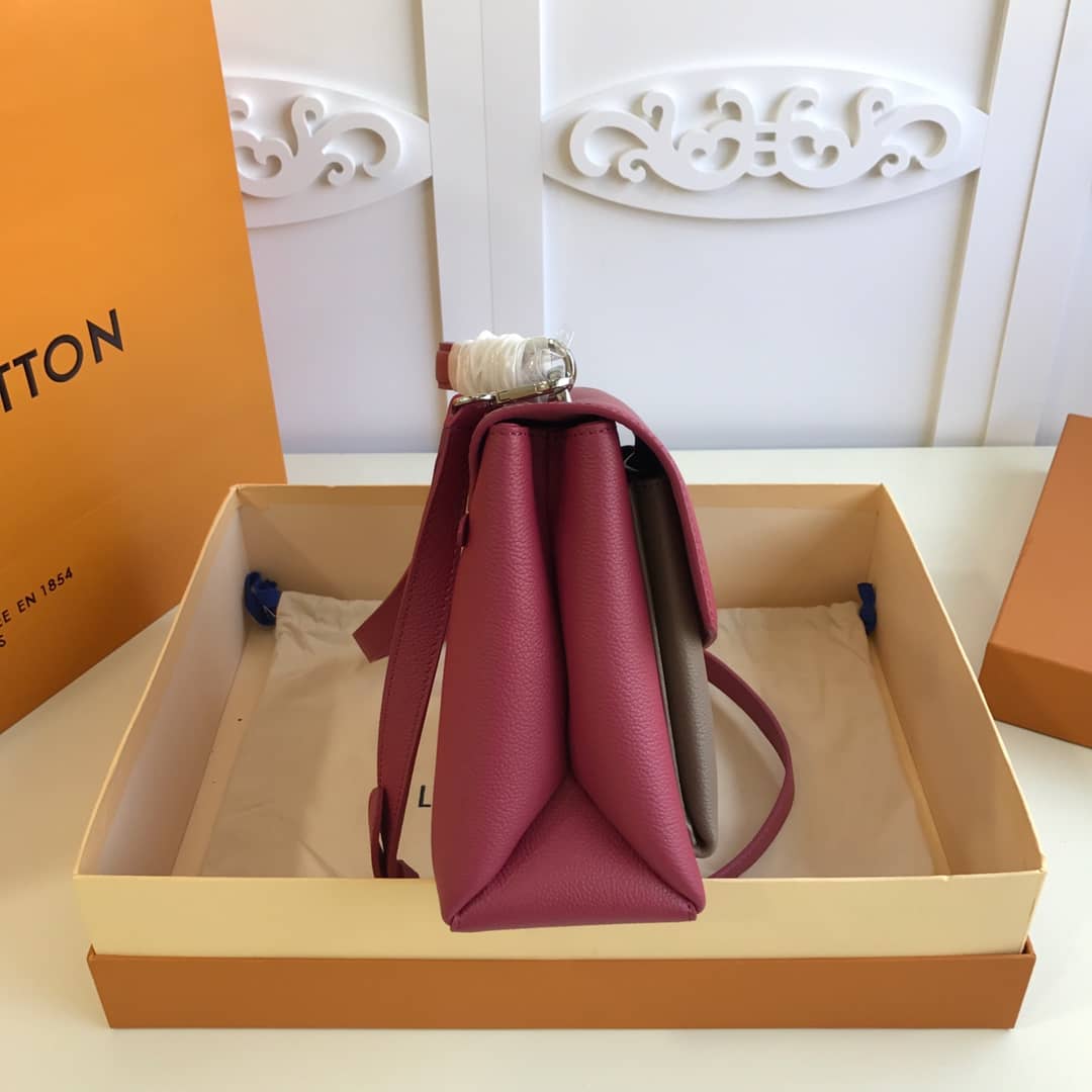 Louis Vuitton MyLockMe 2way Leather Grain Replica Satchel Pink M54849