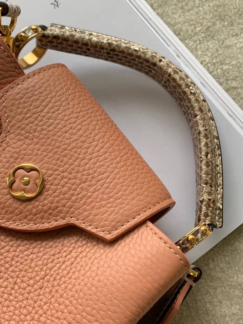 Louis Vuitton Capucines Mini Replica Bag Pink M55921