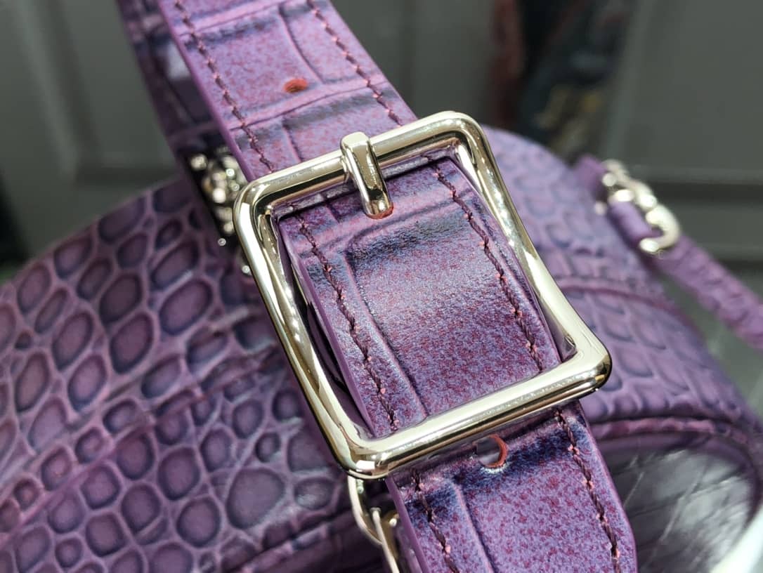 Louis Vuitton Petite Boite Chapeau Crocodilien Brillant Replica Bag Purple N93597