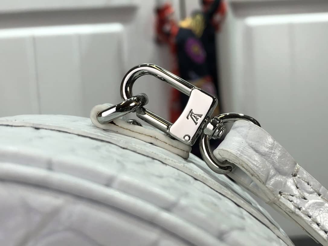 Louis Vuitton Petite Boite Chapeau Crocodilien Brillant Replica Bag White N93597