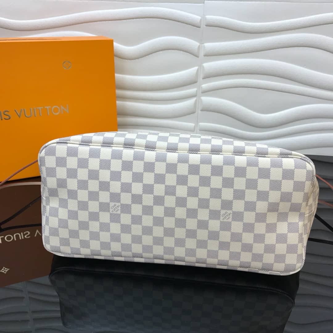 Louis Vuitton Neverfull GM Damier Azur Tote Replica White N40990