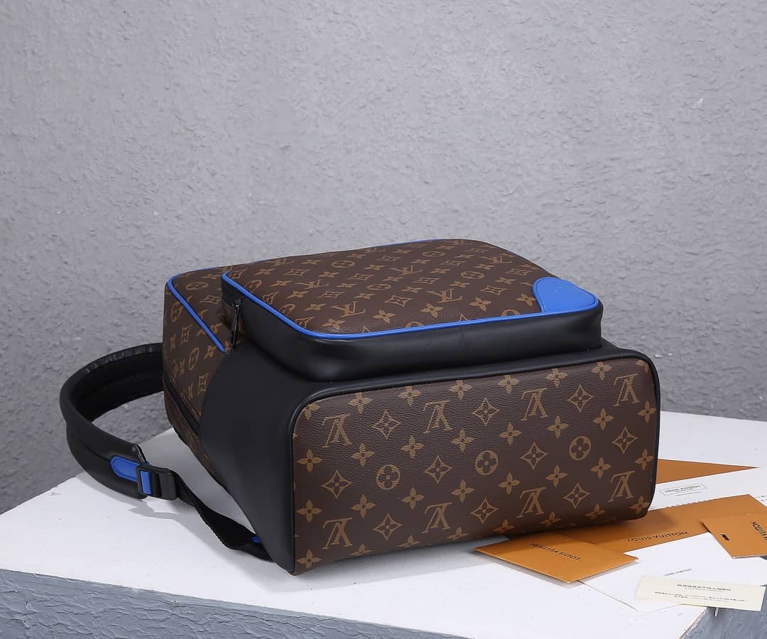 Louis Vuitton Dean Canvas Monogram Macassar Blue Brown M45867 Replica Backpack