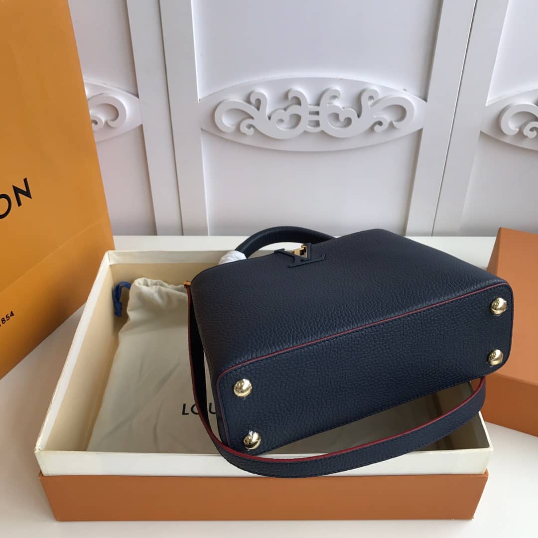 Louis Vuitton Capucines MM 2way Taurillon Leather Shoulder Bag Replica Blue M43934