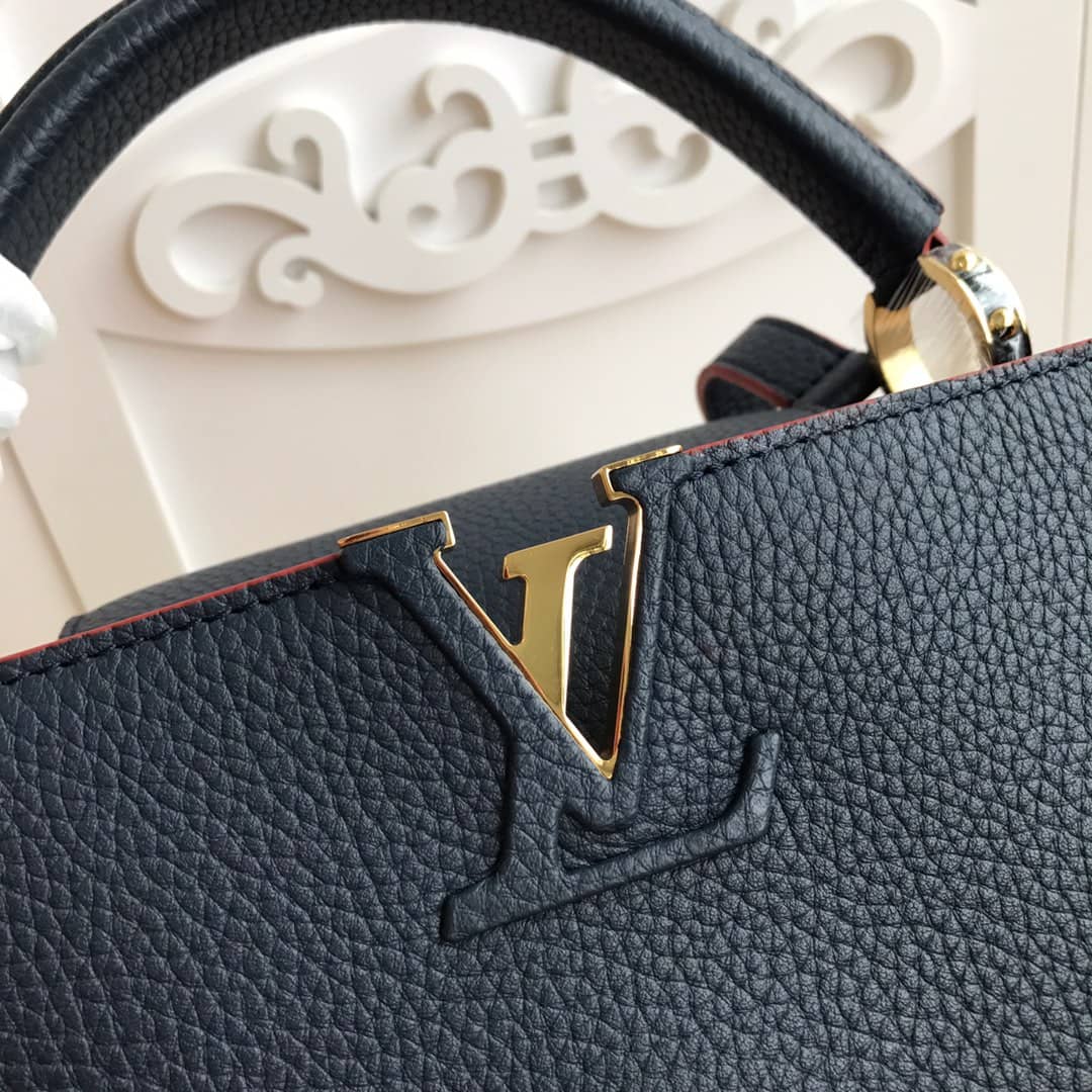 Louis Vuitton Capucines MM 2way Taurillon Leather Shoulder Bag Replica Blue M43934