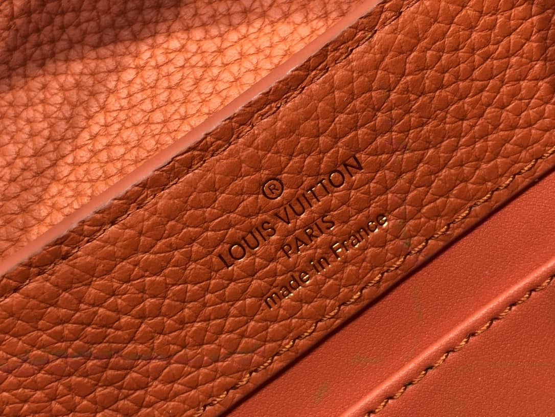 Louis Vuitton Capucines Embroidery Replica Bag Orange M48865