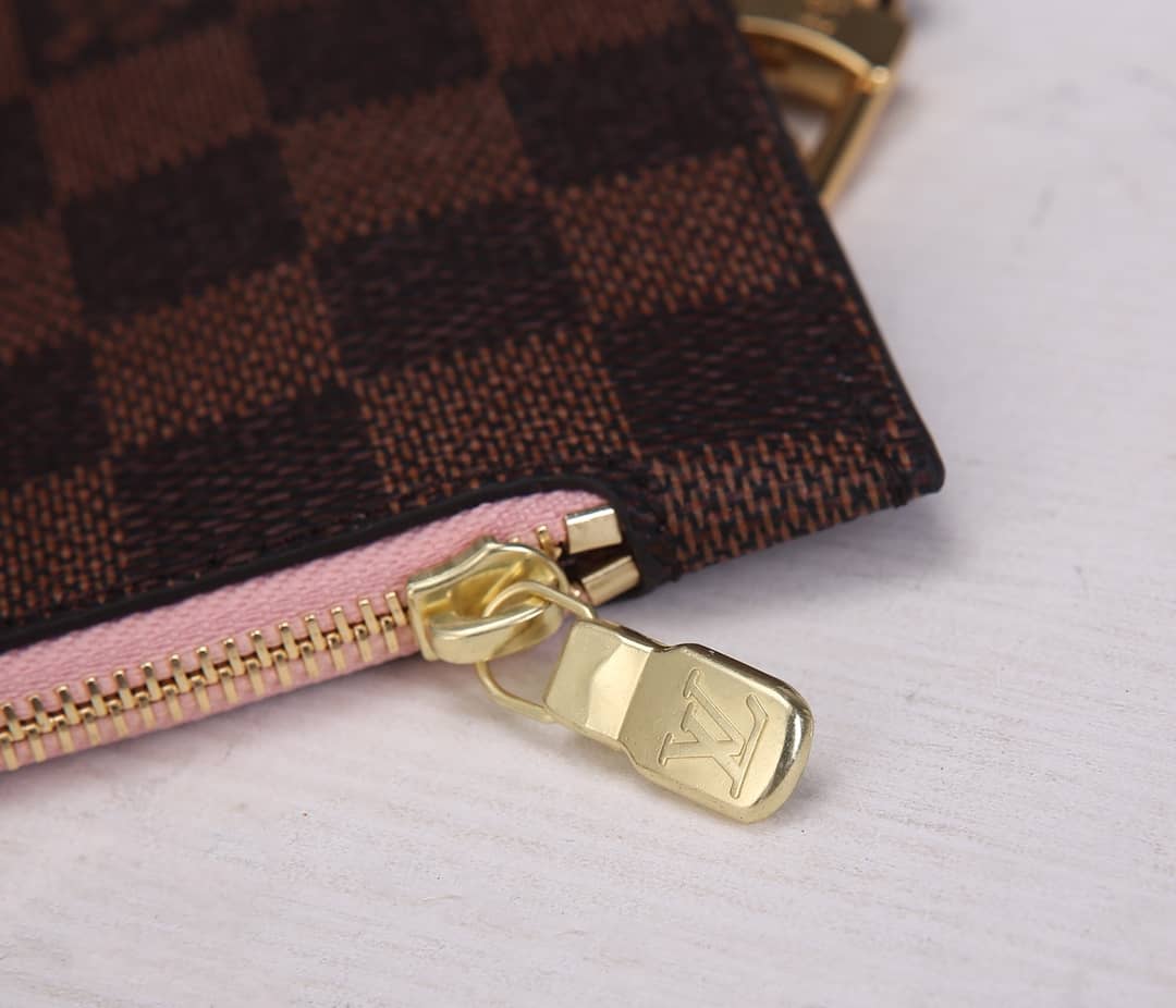 Louis Vuitton Neverfull MM Damier Ebene Tote Replica Pink N41358