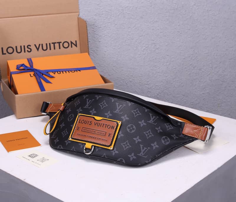LV Bum Bag Dupe Monogram Eclipse Coated Canvas Discovery M45220